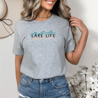 "Livin The Lake Life"Relaxed Fit Crew T-Shirt