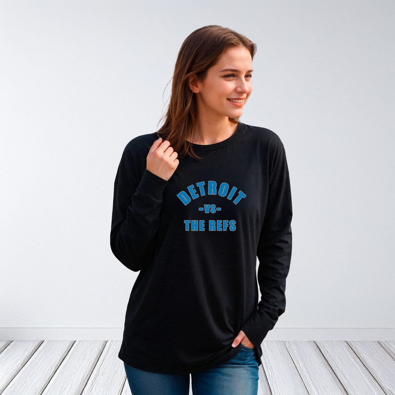 "Detroit -vs- The Refs"Relaxed Fit Long Sleeve Unisex T-Shirt