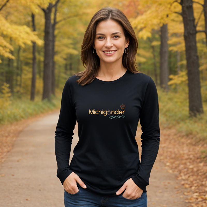 "Fall Michigander"Relaxed Fit Long Sleeve Unisex T-Shirt