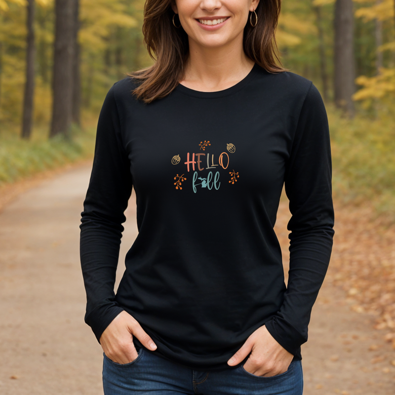 "Welcome Fall"Relaxed Fit Long Sleeve Unisex T-Shirt