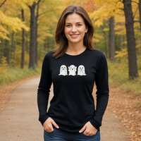 "Peek A Boo"Relaxed Fit Long Sleeve Unisex T-Shirt