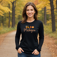 "Michigan Fall Life"Relaxed Fit Long Sleeve Unisex T-Shirt