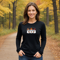 "Boo &Friends"Relaxed Fit Long Sleeve Unisex T-Shirt
