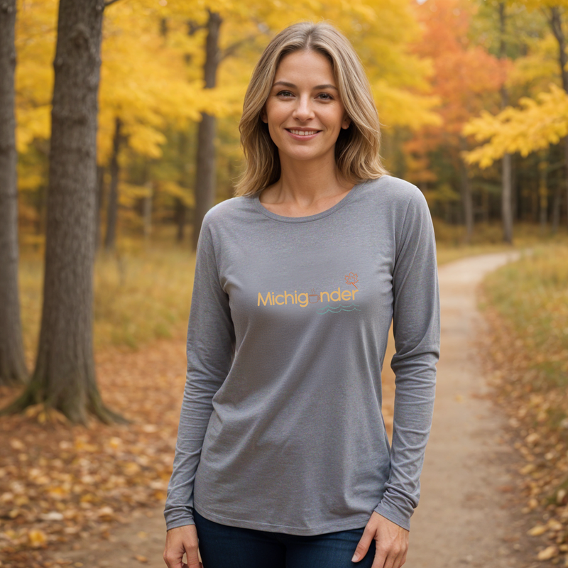 "Fall Michigander"Relaxed Fit Long Sleeve Unisex T-Shirt
