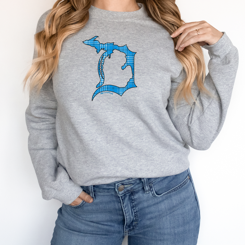 "Plaid Football In The D"Relaxed Fit Long Sleeve Unisex T-Shirt