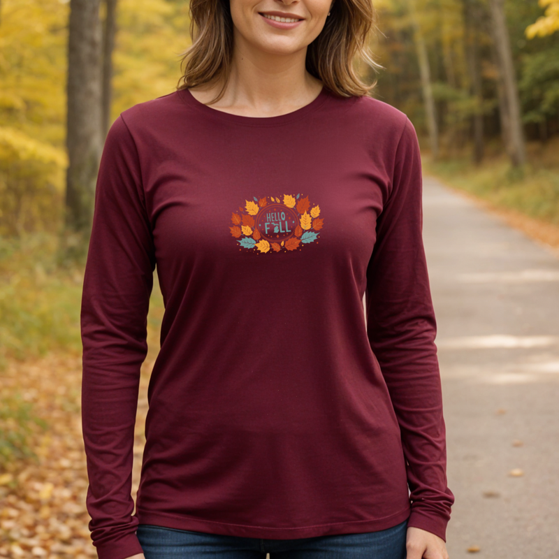 "Autumn Greetings"Relaxed Fit Long Sleeve Unisex T-Shirt