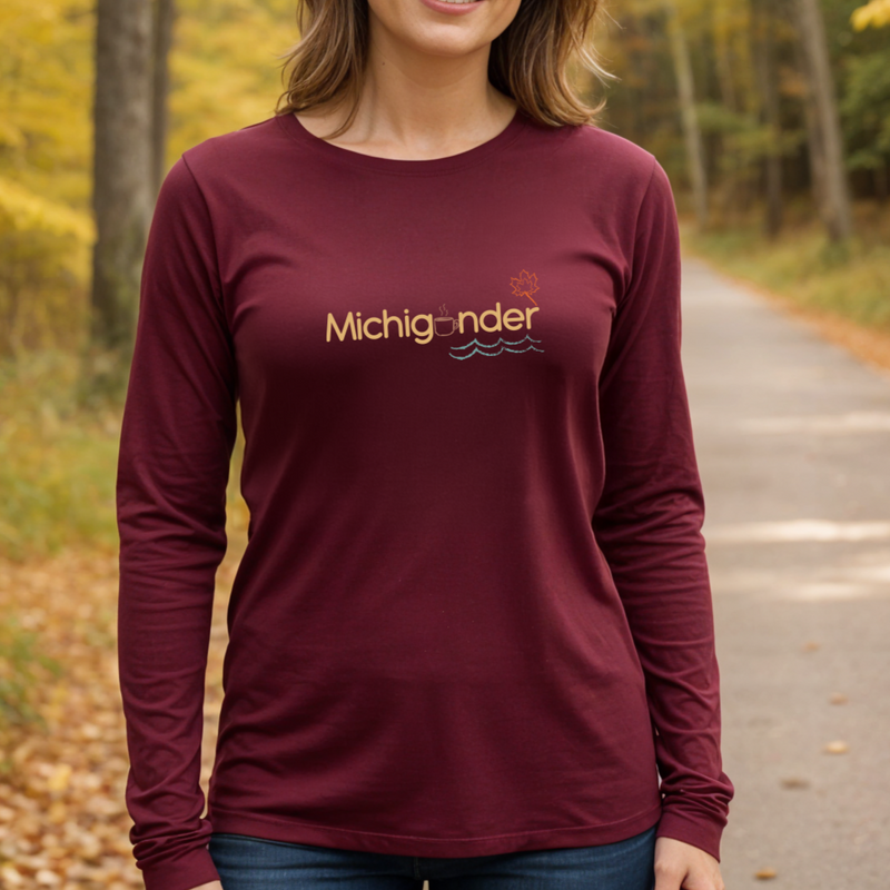 "Fall Michigander"Relaxed Fit Long Sleeve Unisex T-Shirt