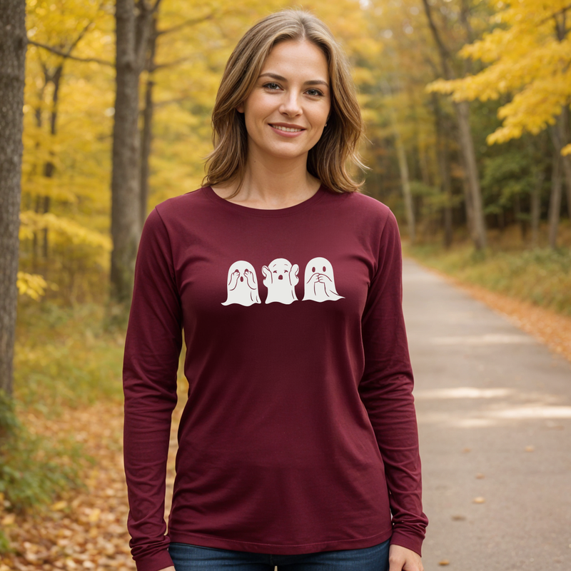 "Peek A Boo"Relaxed Fit Long Sleeve Unisex T-Shirt