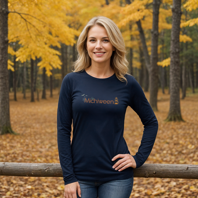 "Michiween"Relaxed Fit Long Sleeve Unisex T-Shirt