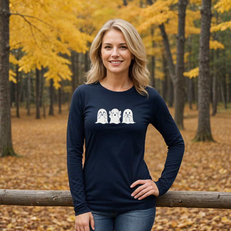 "Peek A Boo"Relaxed Fit Long Sleeve Unisex T-Shirt