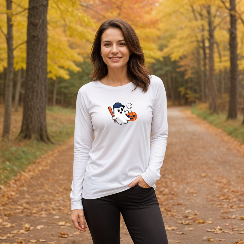 "Boo Ball"Relaxed Fit Long Sleeve Unisex T-Shirt