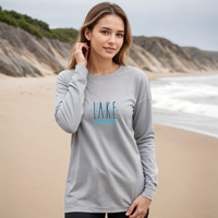 "Good Vibes &Lake Tides"Relaxed Fit Long Sleeve Unisex T-Shirt