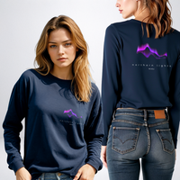 "Aurora Lights"Relaxed Fit Long Sleeve Unisex T-Shirt