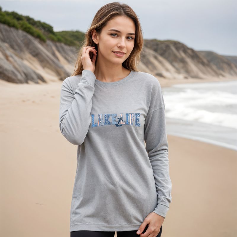 "American Lake Life"Relaxed Fit Long Sleeve Unisex T-Shirt