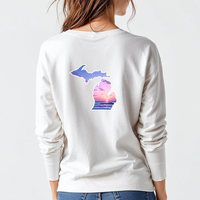 "Michigan Sunset"Relaxed Fit Long Sleeve Unisex T-Shirt
