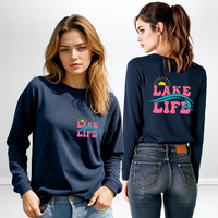 "Summer Lake Life"Relaxed Fit Long Sleeve Unisex T-Shirt