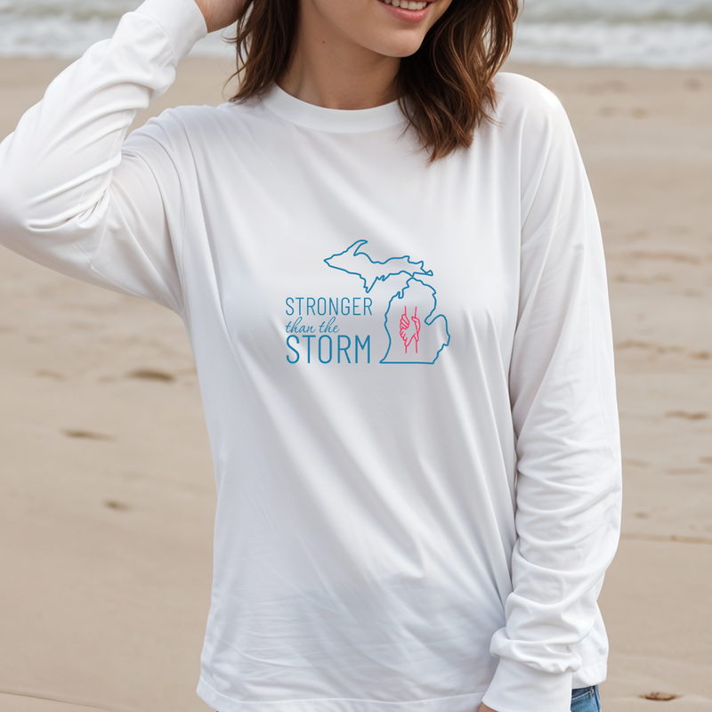 "Stronger Than The Storm"Relaxed Fit Long Sleeve Unisex T-Shirt
