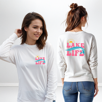 "Summer Lake Life"Relaxed Fit Long Sleeve Unisex T-Shirt