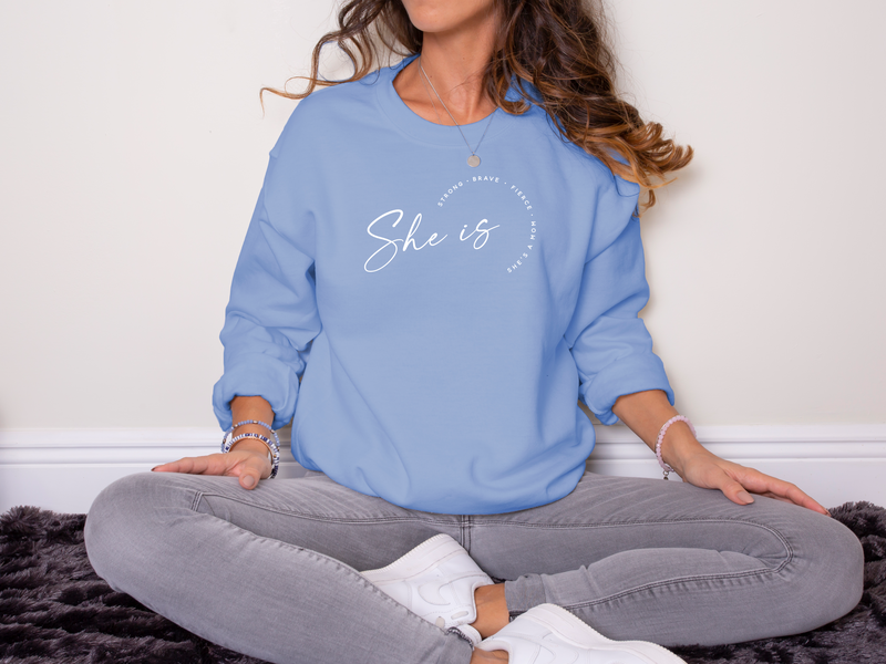 "She Is....."Relaxed Fit Long Sleeve T-Shirt