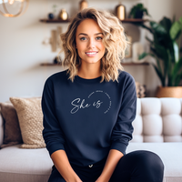 "She Is....."Relaxed Fit Long Sleeve T-Shirt