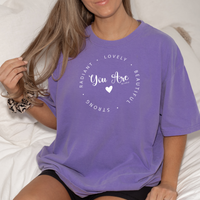 "You Are Loved"Relaxed Fit Stonewashed T-Shirt