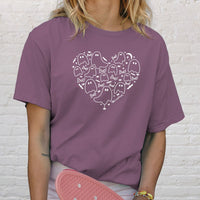 "I Love Boo"Relaxed Fit Stonewashed T-Shirt