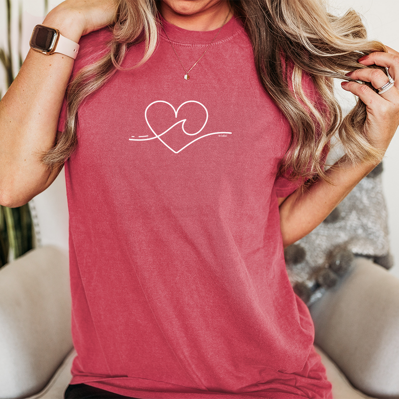 "Wave Of Love"Relaxed Fit Stonewashed Unisex T-Shirt