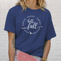 "Hello Fall"Relaxed Fit Stonewashed T-Shirt
