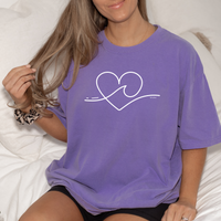 "Wave Of Love"Relaxed Fit Stonewashed Unisex T-Shirt