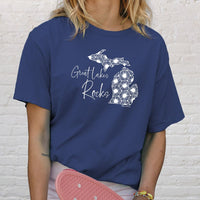"Great Lakes Rocks"Relaxed Fit Stonewashed T-Shirt