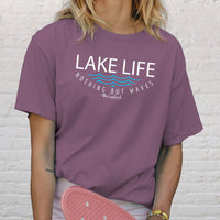 "Lake Life WAVES"Relaxed Fit Stonewashed T-Shirt