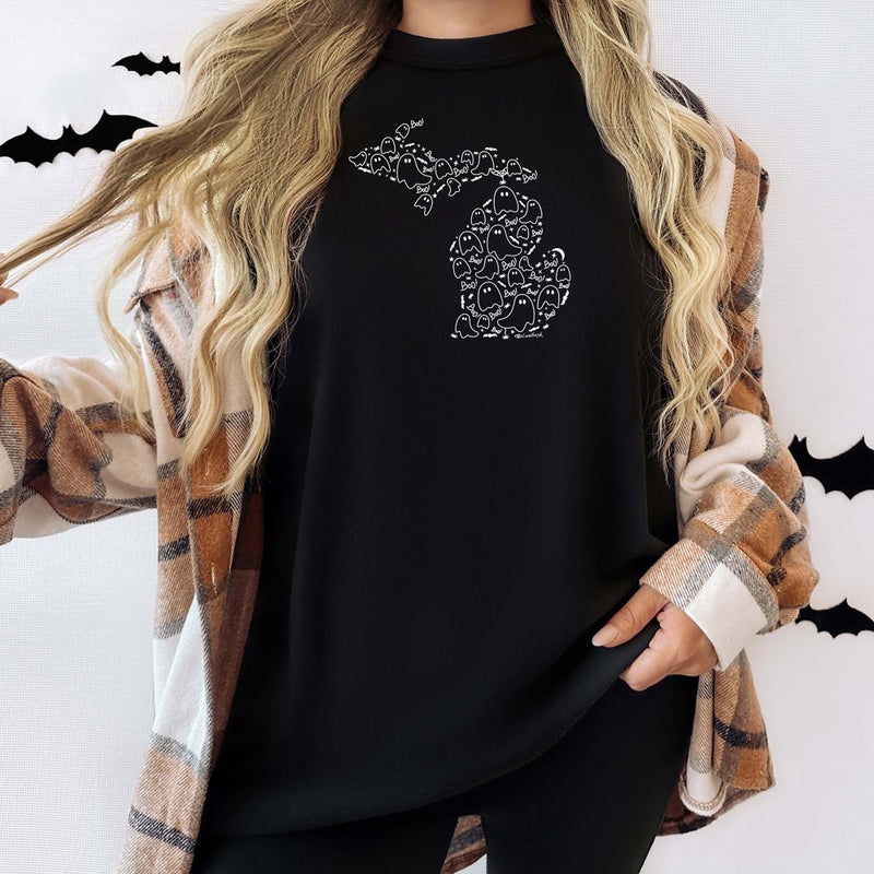 "Spooky Night"Relaxed Fit Stonewashed T-Shirt