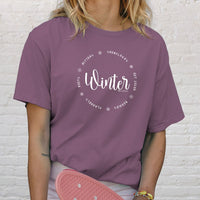 "All Things Winter"Relaxed Fit Stonewashed T-Shirt