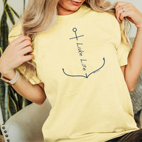 "Lake Life Anchor"Relaxed Fit Stonewashed Unisex T-Shirt