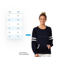 "Detroit Helmet"Women's Varsity Fleece Crew With Pocket Sweatshirt