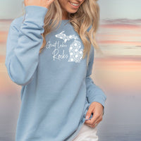 "Great Lakes Rocks"Women's Ultra Soft Wave Wash Crew Sweatshirt