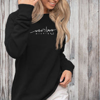 "Wine Lover"Women's Ultra Soft Wave Wash Crew Sweatshirt