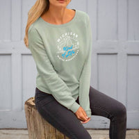 "Winter Kind Of Life"Women's Ultra Soft Wave Wash Crew Sweatshirt