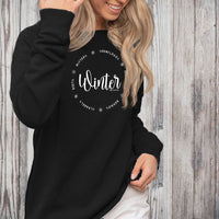 "All Things Winter"Women's Ultra Soft Wave Wash Crew Sweatshirt