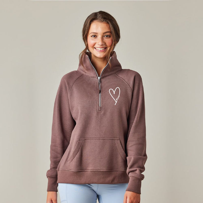 "Little Love"Ladies Boxy 1/2 Zip Fleece