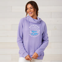 "Winter Kind Of Life"Women's Fleece Funnel Neck Pullover Hoodie