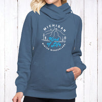 "Winter Kind Of Life"Women's Fleece Funnel Neck Pullover Hoodie