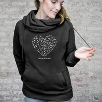 "Merry &Bright"Women's Fleece Funnel Neck Pullover Hoodie