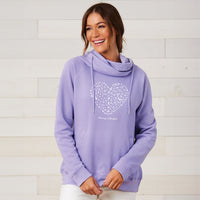 "Merry &Bright"Women's Fleece Funnel Neck Pullover Hoodie