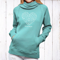 "Merry &Bright"Women's Fleece Funnel Neck Pullover Hoodie