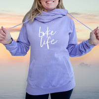 "Life On The Lake"Women's Fleece Funnel Neck Pullover Hoodie