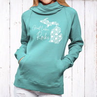 "Great Lakes Rocks"Women's Fleece Funnel Neck Pullover Hoodie