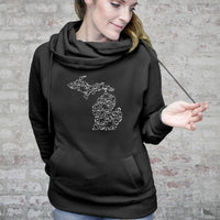 "Spooky Night"Women's Fleece Funnel Neck Pullover Hoodie
