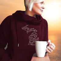 "Spooky Night"Women's Fleece Funnel Neck Pullover Hoodie
