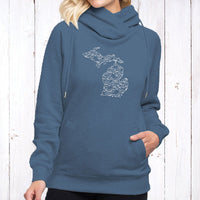 "Spooky Night"Women's Fleece Funnel Neck Pullover Hoodie